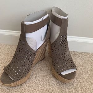 Marc Fisher Suede Espadrille Wedges